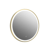 Rosie Brushed Brass Round Illuminated LED Mirror 600mm