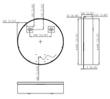 Monty Black Framed Round Illuminated LED Mirror Cabinet 600mm