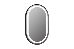 Martha Black Oval LED Mirror 500x800mm