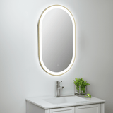 Martha Brushed Brass Oval LED Mirror 500x800mm