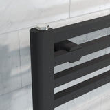 Eros Anthracite Straight Heated Towel Rail 922x400mm