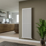 Vega White Single Flat Panel Vertical Radiator 1800x448mm