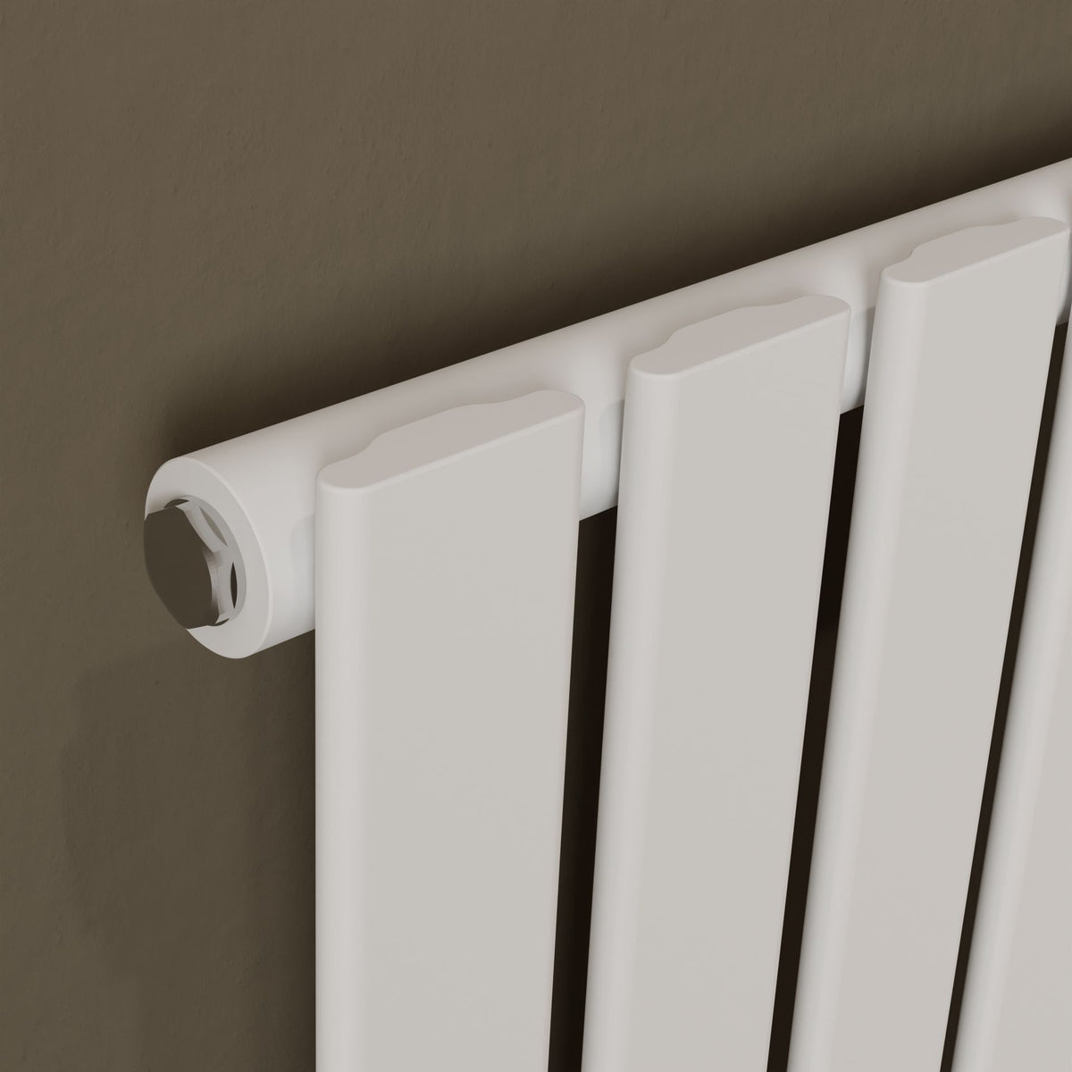 Vega White Single Flat Panel Vertical Radiator 1800x372mm