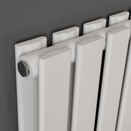 Vega White Double Flat Panel Vertical Radiator 1800x372mm