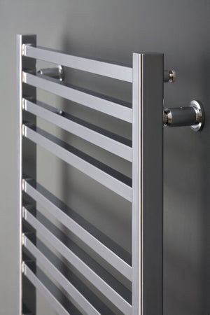 Verano Chrome Straight Heated Towel Rail 740x500mm