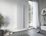 Vulkan White Single Round Vertical Radiator 1800x435mm