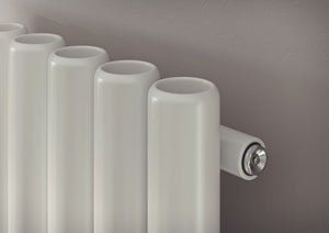 Vulkan White Single Round Vertical Radiator 1800x585mm