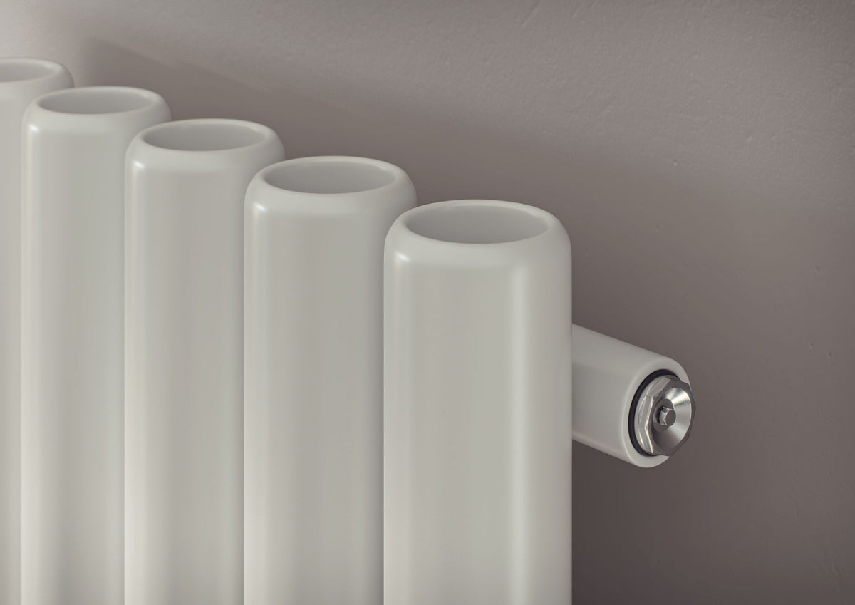 Vulkan White Single Round Vertical Radiator 1800x435mm