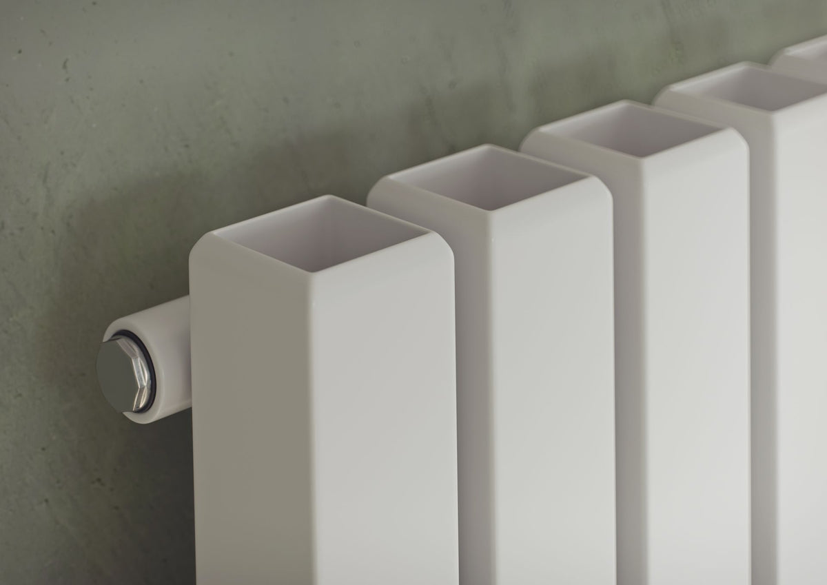 Vulkan White Single Square Vertical Radiator 1800x435mm