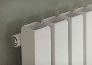 Vulkan White Single Square Vertical Radiator 1800x285mm
