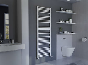 Primo White Straight Heated Towel Rail 720x600mm