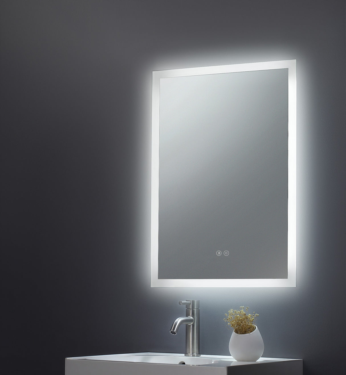 Alfie Illuminated LED Mirror With BLUETOOH Speaker 800x600mm