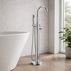 Ascot Chrome Freestanding Bath Shower Mixer Tap