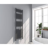 Omata Gunmetal Grey Straight Heated Towel Rail 1600x500mm
